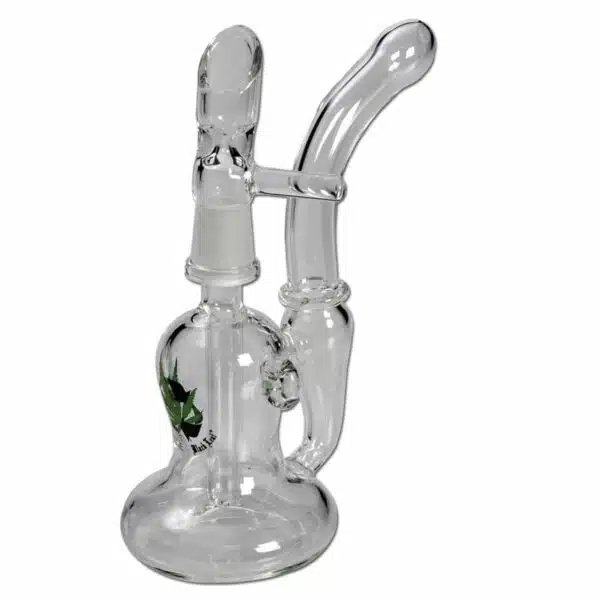 Black Leaf Recycler Glass Pipe med Diffusor