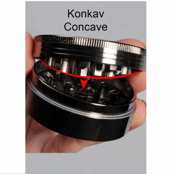 Grinder 4 Deler Concave Grey Grinder 4 Deler Concave Grey