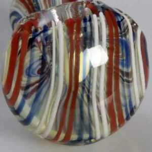 Glass Hand Pipe Red Swirl