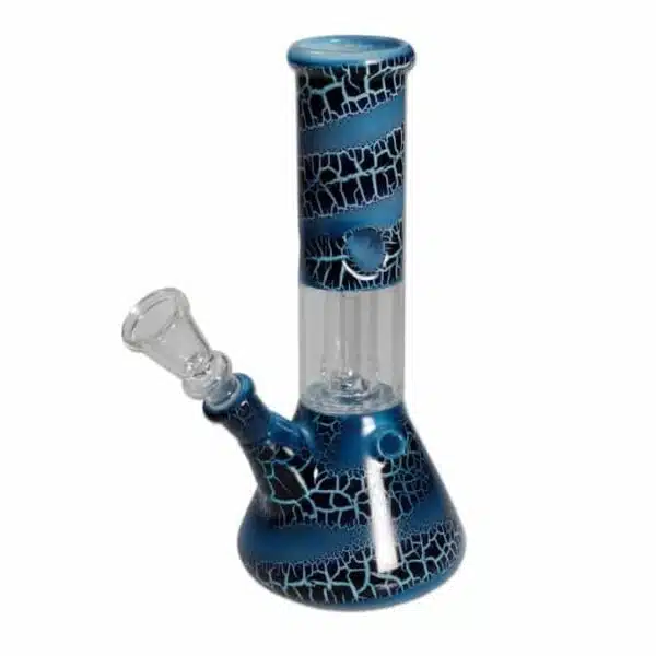 Glass Bong med Dome Percolator Aquamarine