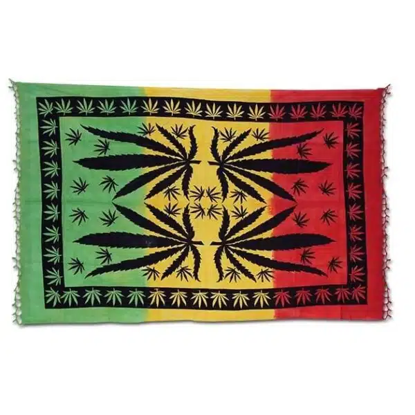 Batik Tapestries Rasta Leaf