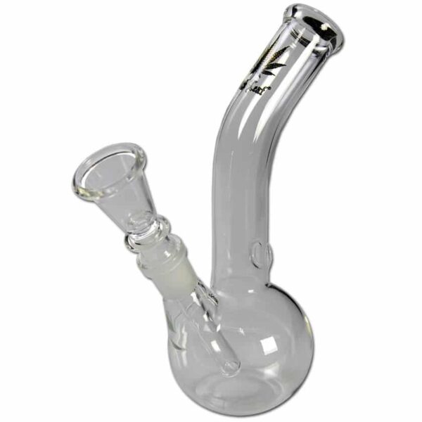 Black Leaf Glass Bong Golden Leaf (17cm)