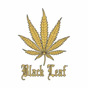 Black Leaf Glass Bong Golden Leaf (17cm)