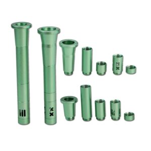 Set with two Aluminium Chillums green