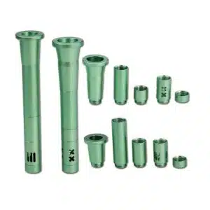 Set with two Aluminium Downpipe Chillums green