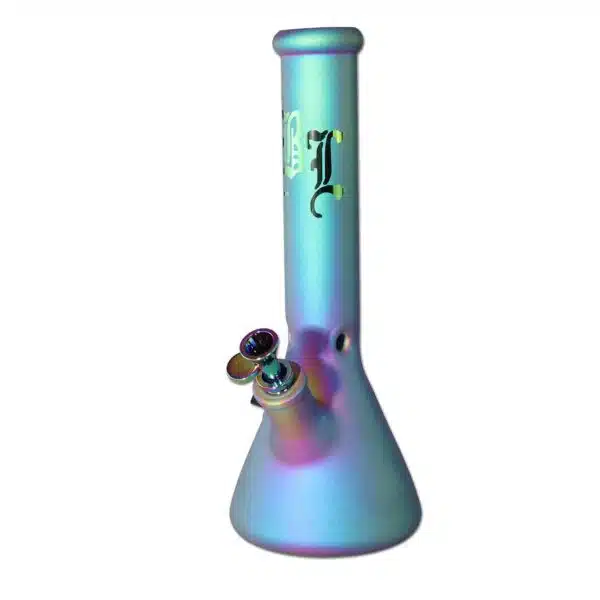 Black Leaf Beaker Bong Ice Magic Metallic