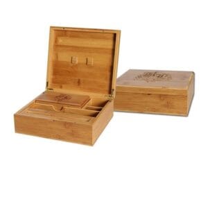 Black Leaf Skull Bamboo Stoner Box II